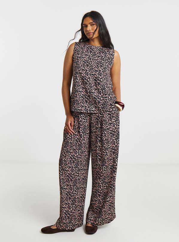 SIMPLY BE Leopard Print Shell Vest With Linen 14